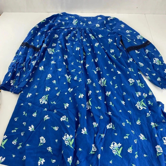 Matilda Jane Womens Medium Day Tripping Blue Floral Dress Long Sleeve Flowy Boho - Picture 7 of 7